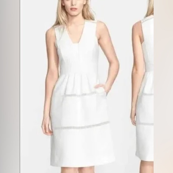 Rebecca Taylor Purple Matelasse Textured V-Neck Sleeveless Dress Size 2 - Picture 9 of 9